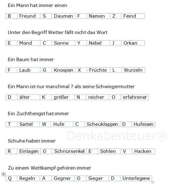 Was trifft zu