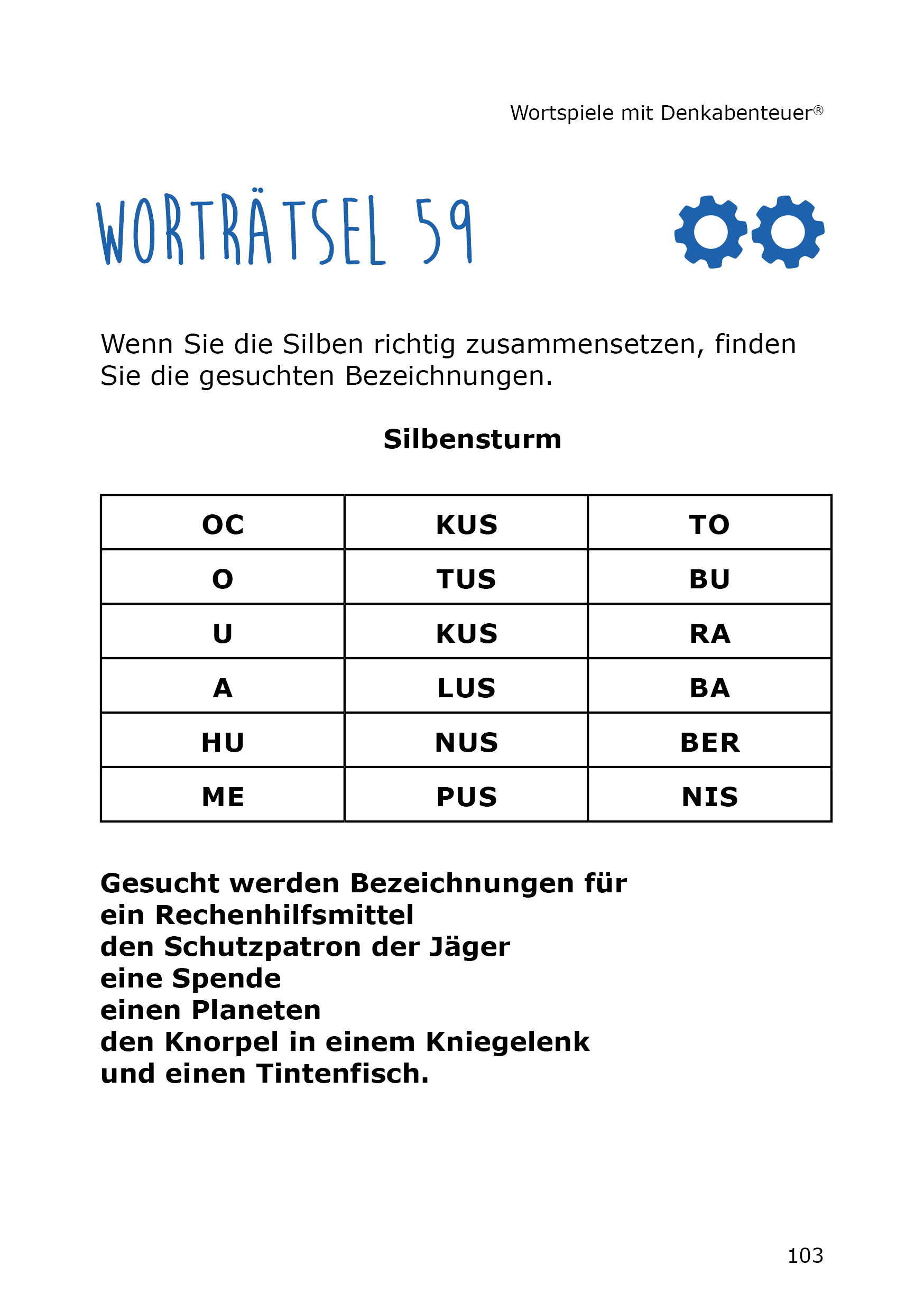 Denkabenteuer raetselbuch seite 103
